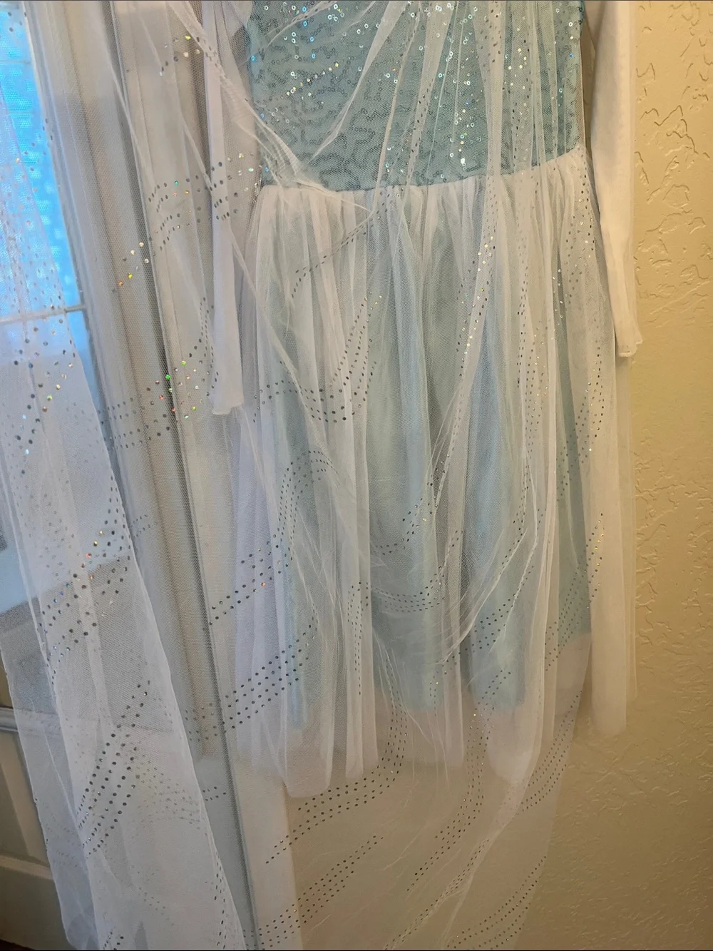 Sparkling Light Blue Princess Costume Dress - Frozen Style